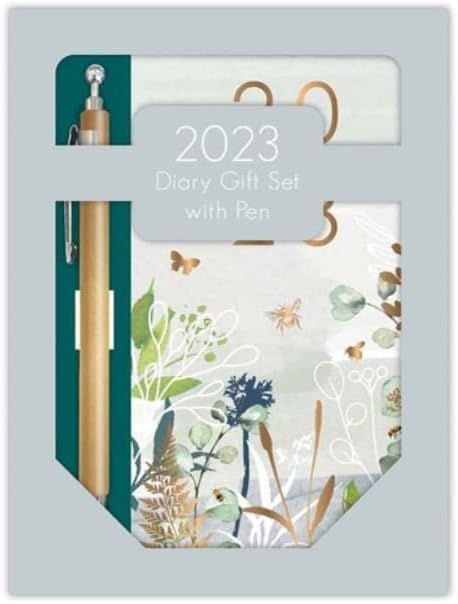 Ayush Party | 2023 Diary Gift Set Slim Week To View Woodland- Grey Diary |Planner And Organiser For School And Office