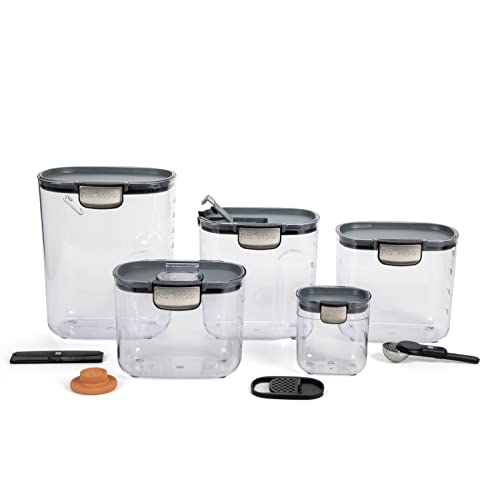 Comparison: Best Canister Sets For Kitchen 8 ProKeeper+ 9-Piece Airtight Food Storage Container Set – Clear Plastic Flour and Sugar Canister Set with Magnetic Accessories for Kitchen Organization (Grey, 9-Piece)