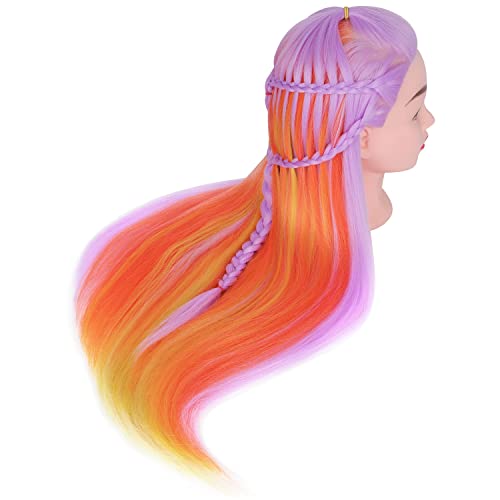 Mannequin Head with Hair, TopDirect 29" Hair Mannequin Manikin Head Practice Cosmetology Hair Doll Head Styling Hairdressing Training Braiding Heads with Clamp Holder & Tools