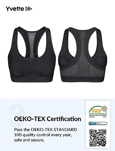 Sujetador deportivo negro 3XL Yvette ropa interior fitness tallas grandes mujeres 7