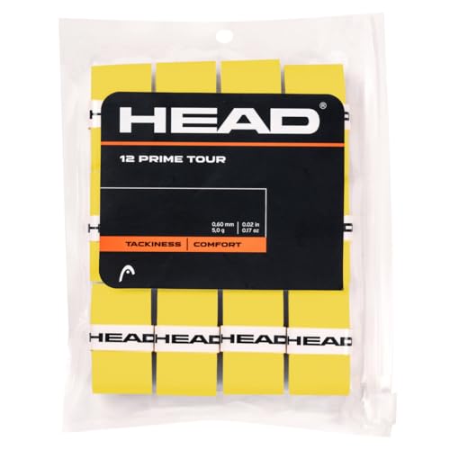 HEAD Unisex Adult 12 Prime Tour Tennis Grip Band Giallo, Taglia unica