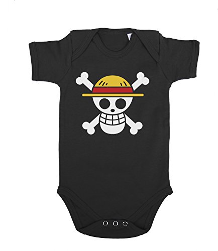 WhyKiki Ruffy Straw Hat Logo Tute e Tutine, Bimbo