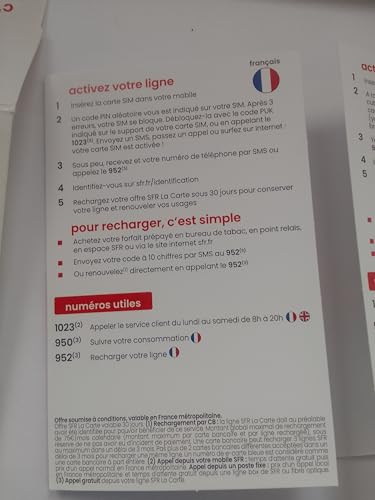 SFR la Card: 2h samtal, 300 SMS, 1GB internet utan bindningstid