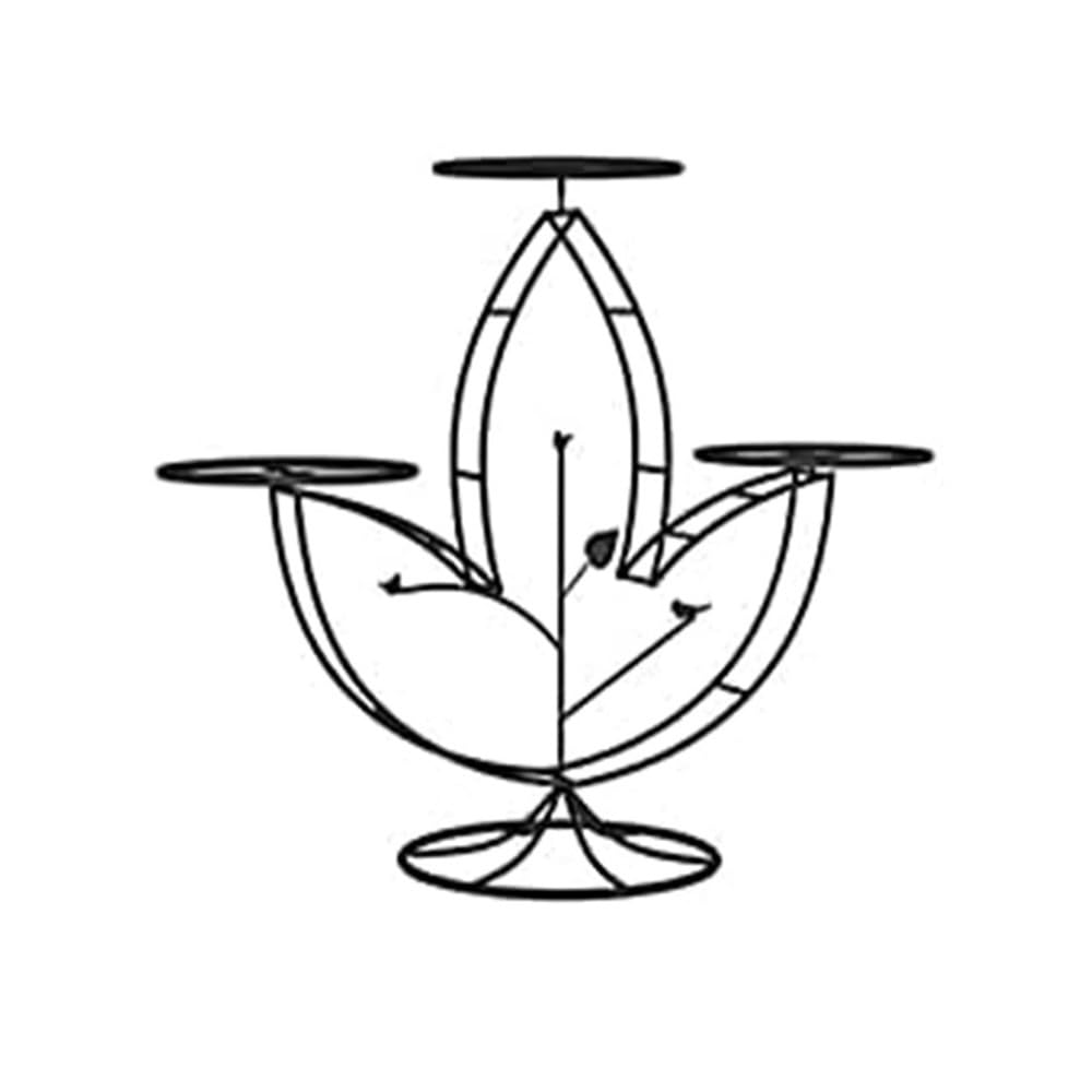 CJHFR472SG Cupcake Stand Cake Stand Rotating Cupcake Holder Fruit Rack Forged Iron Wedding Birthday Dessert Three-layer Display Tray Wedding