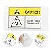 VOSAREA 1pc Electric Shocks Warning Sticker Caution Label Decal for Electrical Safety Easy to Apply Lightweight Design for Industrial Equipment Warning Sign for