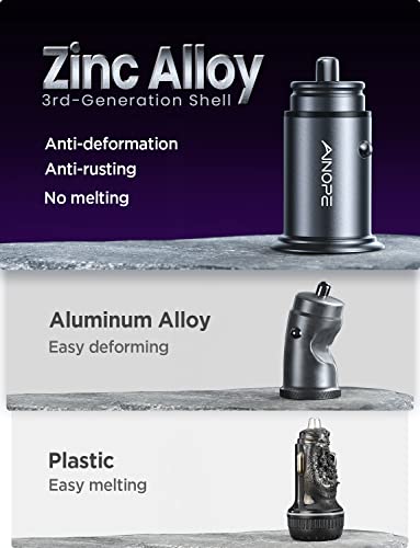 AINOPE USB-sigarettenaanstekeradapter, 24 W/4,8 A, mini-autolader, USB-autolader met blauw ledlicht, autolader, snel opladen voor iPhone12/11/XR/Xs, iPad Pro/Air 2/Mini, Galaxy en meer - Image 7