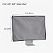 kwmobile Leinen Hülle kompatibel mit 20-22" Monitor - Schutzhülle Staubschutz Abdeckhaube für PC Bildschirm - Computer Screen Cover Staubhaube Haube in Dunkelgrau
