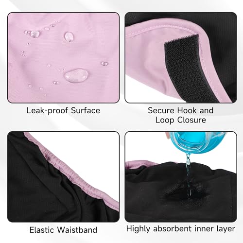 Image of Reusable Female Dog Diaper, Highly Absorbent Doggie Diapers for Dogs, Dog Diapers Female Large, Blue & Pink