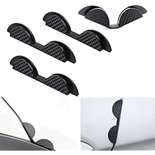 Voroly Car Door Protector Guards Carbon Fiber Texture Car Door Edge Guards Bumpers Anti-Scratch Protector 4 Pcs