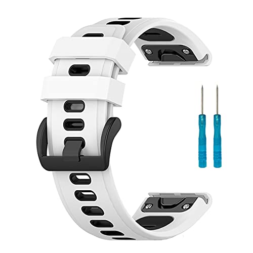 ガーミン Fenix 7X / Fenix 6X GPS/Fenix 6X PRO/Fenix 6X Sapphire GPS/Descent Mk2 / Descent Mk2i用 バンド 交換バンド 26mm Sooyeeh QuickFit ストラップ シリコン製 柔らかい スポーツ 交換用ベルト 耐衝撃 防汗