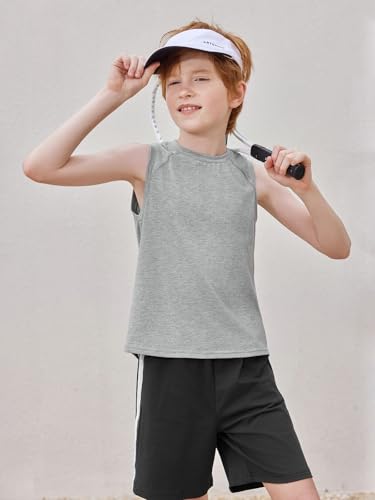 Haloumoning Boys Tank Tops Athletic Sleeveless Crewneck T-Shirts Kids Undershirts 5-14 Years - Image 3