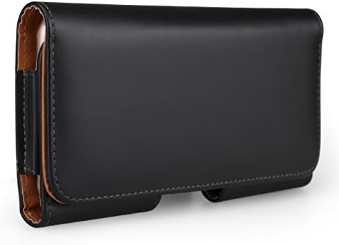 ZZJ 5" Horizontal PU Leather Magnetic Closure Belt Clip Pouch Wallet Case Compatible for Apple iPhone X/BLU Vivo One/Studio J8M G3 / Dash L5 / BlackBerry KEYone/HTC Desire 12 / U11 Life/U Play