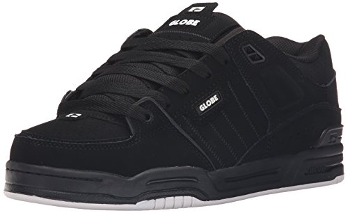 Image of Globe Mens Fusion Skate Shoes, Black /Black /White, 14 M US