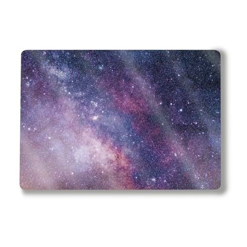 Glossy Glitter Laptop Skin Compatible with Alienware M18 R2 (2024) - Violet Stars - Premium 3M Vinyl Protective Wrap Decal Cover - Easy to Apply | Crafted in The USA by MightySkins