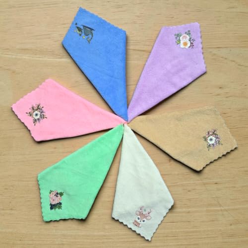 Image of Face Towel - Set of 12 (25x25 cm,Multicolor) Rumal /Handkerchief /Hanky Set for Women, Kids and Newborn Babies | Ultra-Soft, Quick Dry, Absorbent | Small Towel for Hand & Face Wash
