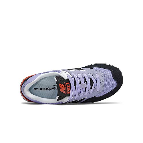 Image of New Balance Women's 574 V2 Sneaker, Clear Amethyst /Black, 6.5 M
