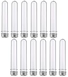 12PCS/24PCS 40ML Clear Plastic Empty Refillable Test Tube Bottle Sample Bottle Cosmetic Candy Mask...