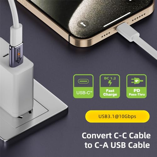 Adaptador USB 2.0 A macho a USB-C hembra 2 piezas miniatura 7