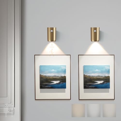 Luz con detector de movimiento para interiores lámpara recargable USB negra 4000K 2