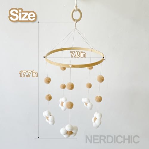 Nerdichic Baby Crib Mobile For Boys Girls, Boho Nursery Decor Mobile For Bassinet thumb #1