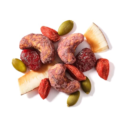 Image of Elan Organic Fiji Mix, 4.8 oz, Non-GMO, Gluten-Free, Vegan, Kosher, Dried Fruits (Dried Goji Berries, Dried Cranberries), Superfood Infused Nuts (Blueberry Acai Cashews), Pumpkin Seeds