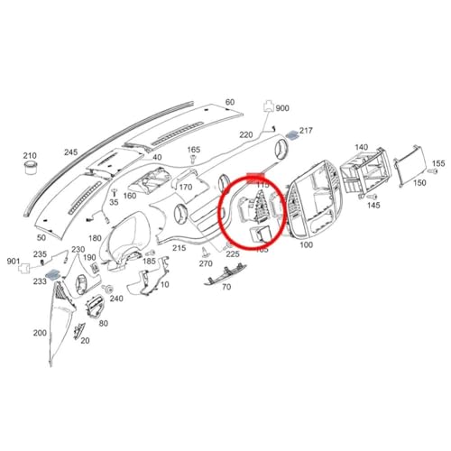 Grille d'aération Vito W447 pour réparer la ventilation cassée - 5