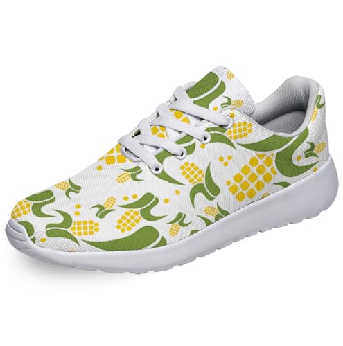 Women Men Corn Shoes Personalited 3D Print Running Shoes Athletic Tennis Sneakers