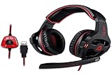 KLIM Mantis - Zestaw słuchawkowy do gier z mikrofonem do komputerów PC PS4 Nintendo Switch Mac, urządzeń przenośnych Zestaw słuchawkowy PS5 USB 7.1 Słuchawki nauszne wysokiej jakości Nowa wersja