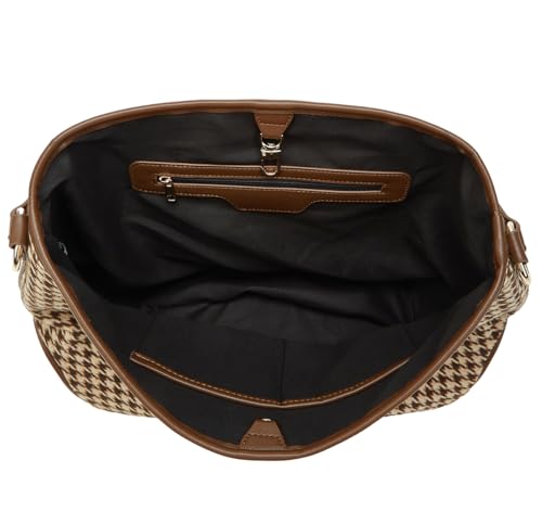 Bolso cruzado tejido para mujer, estilo cuadros, casual y grande, para trabajo o uso diario miniatura 6