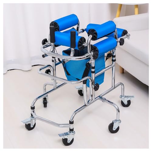 Aides à la marche portables pour personnes handicapées atteintes de paralysie cérébrale (31-47), hauteur réglable, stabilité, avec siège amovible (80-120 cm)