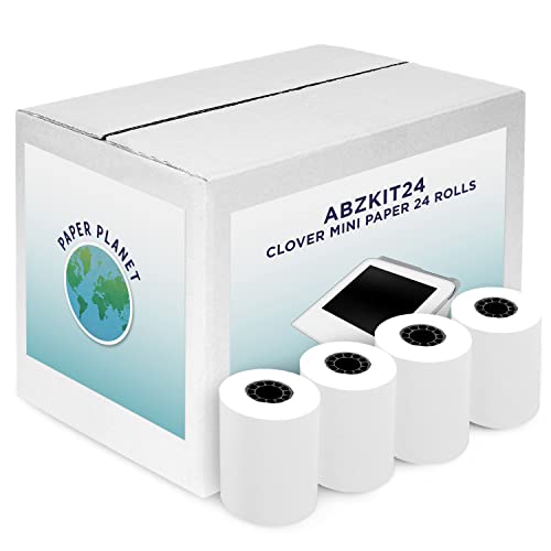 Thermal Paper For Clover Pos (Clover Mini Thermal Printer) By Paper Planet | Credit Card Receipt Paper Rolls For Clover C200 C300 C301 C302 C305 | 24 Rolls #TOP5