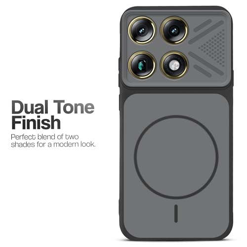 Image of Mr. Case Back Cover for Motorola Signature | Ring Design Protective Case with Camera Cut Protection | Anti Slip Grip | Shockproof Mobile Cover - Black