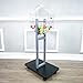 FixtureDisplays® Acrylic Raffle Drum with Wheels, Floorstanding - Clear & Black 23X15X45