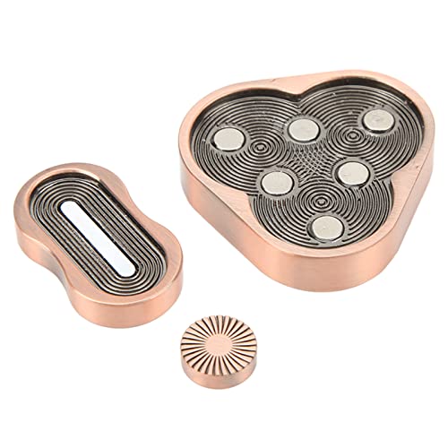 TOPINCN Metal Stress Relief Slider Toy for Work, Click Sound, Portable Size, Long Lasting Metal, Spiral Textures, Relaxing Time