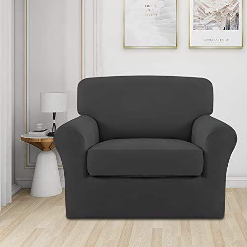 Image of Easy-Going 2 Pieces Stretch Sofa Slipcover for Armchair Washable