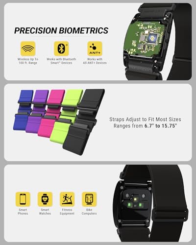Image of Scosche Rhythm+ 2.0 Heart Rate Monitor Armband for Running, Cycling, Exercise & Recovery with Bluetooth, ANT+, Optical Sensor for HRV & RRi Data, IP68 Waterproof Fitness Tracker with 24hr Battery Life