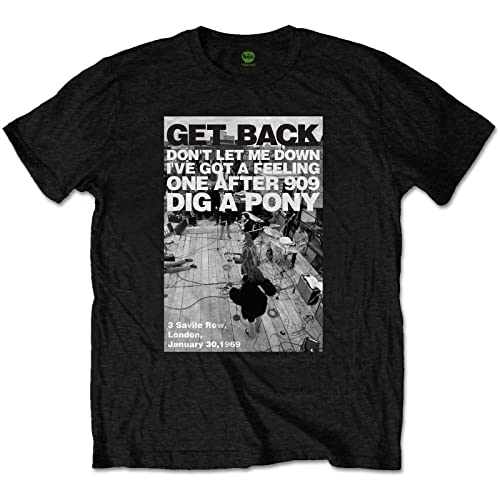 T-shirt The Beatles Rooftop Shot revivez le dernier concert mythique