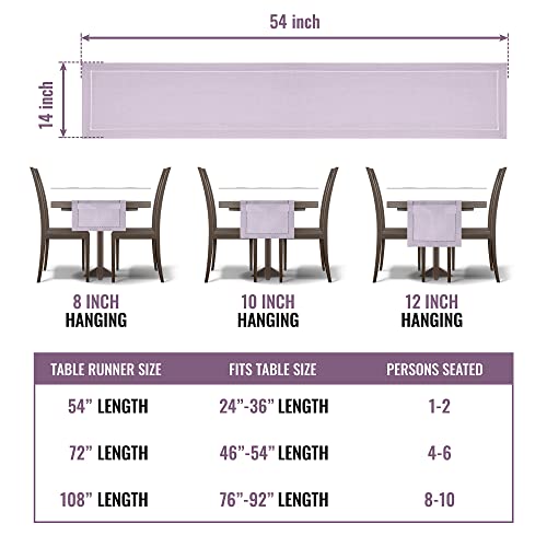 Brio Trends Lavender Purple Summer Table Runner, Lilac Farmhouse Kitchen Decor, Summer Decorations For Home, Light Purple Table Runner | (14 X 54 Inches Long) #TOP5