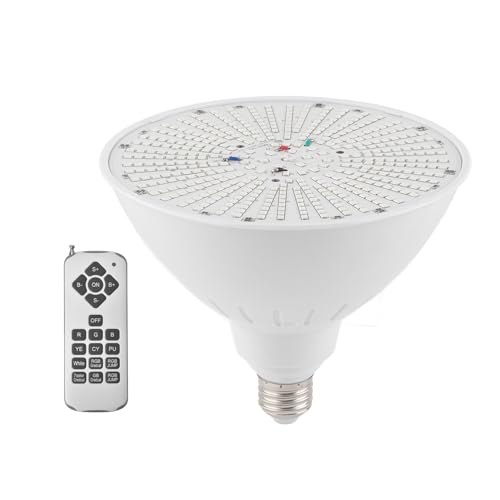 FTVOGUE Luz LED para Piscina, Bombilla que Cambia de Color IP68 RGB con Control Remoto, 12V 40W Perfecta para Piscinas y Patios
