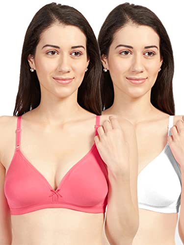 Image of SONARI Omania Womens Non-Padded Cotton Polyester Bras - Solid, Non-Wired, Medium Coverage, Hand Washable (Pack of 2)