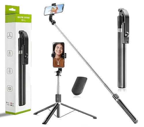 yoozon Genteel Bluetooth Extendable Selfie Sticks with Wireless Remote 3-in-1 Multifunctional Selfie Stick with Tripod Stand Compatible with iPhone/OnePlus/Samsung/Oppo/Vivo and All Phones