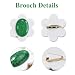 Imagen de Pendientes de flor blanca y verde con broche para mujeres y niñas