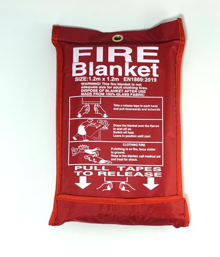 Image of RIVERWELD Fire Blanket for Home Kitchen Emergency Fire Suppression Fireproof Blanket Retardant Blankets Fire Safety & Emergency Supplies for House Car Fireplace Camping Picnic Grill 48 inchx48 inch