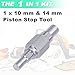 Universal Metal Piston Stop - 10 & 14mm Metal Piston Stop Tool for 2 Stroke & 4 Stroke Flywheel Clutch Removal on Chainsaws, Trimmers and Small Engines