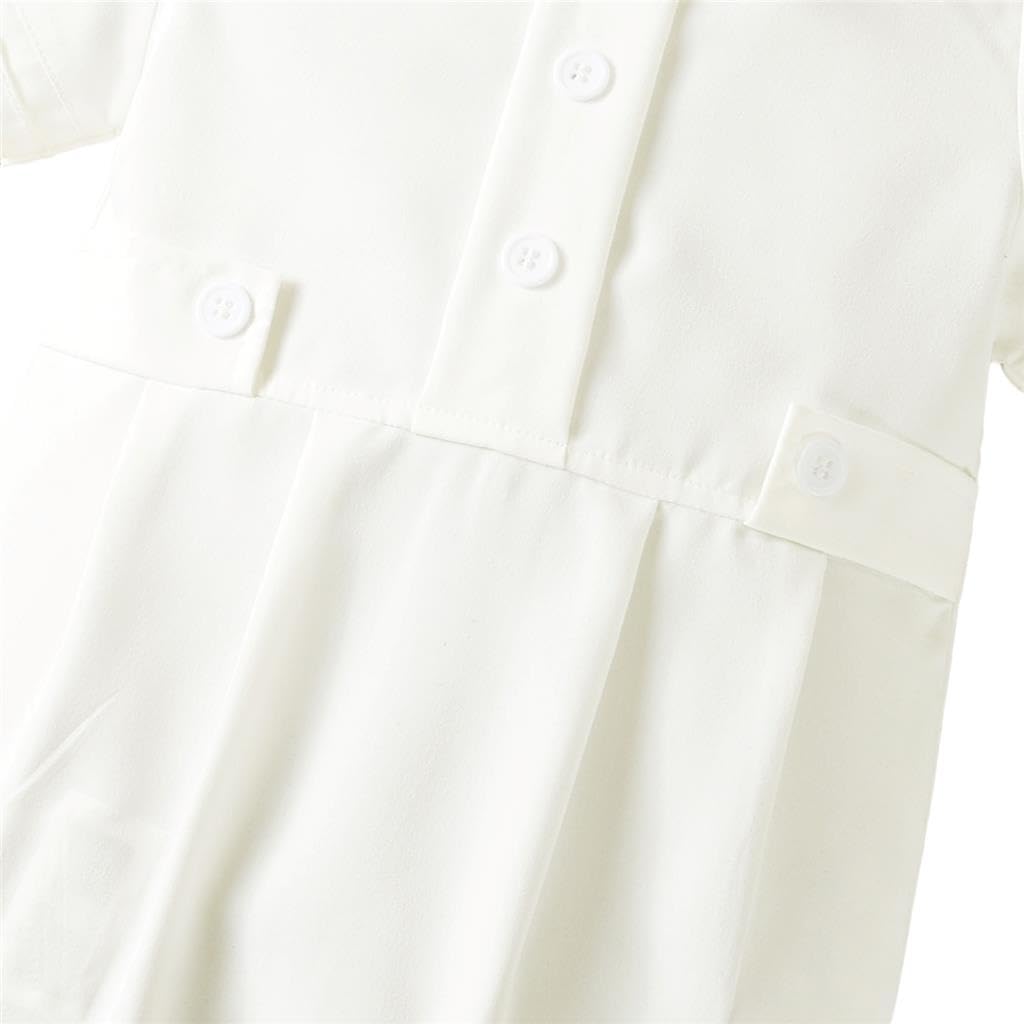 Lito Angels Abito da Battesimo con Cappello per Neonati Bambini, Taglia 6-24 Mesi, Bianco