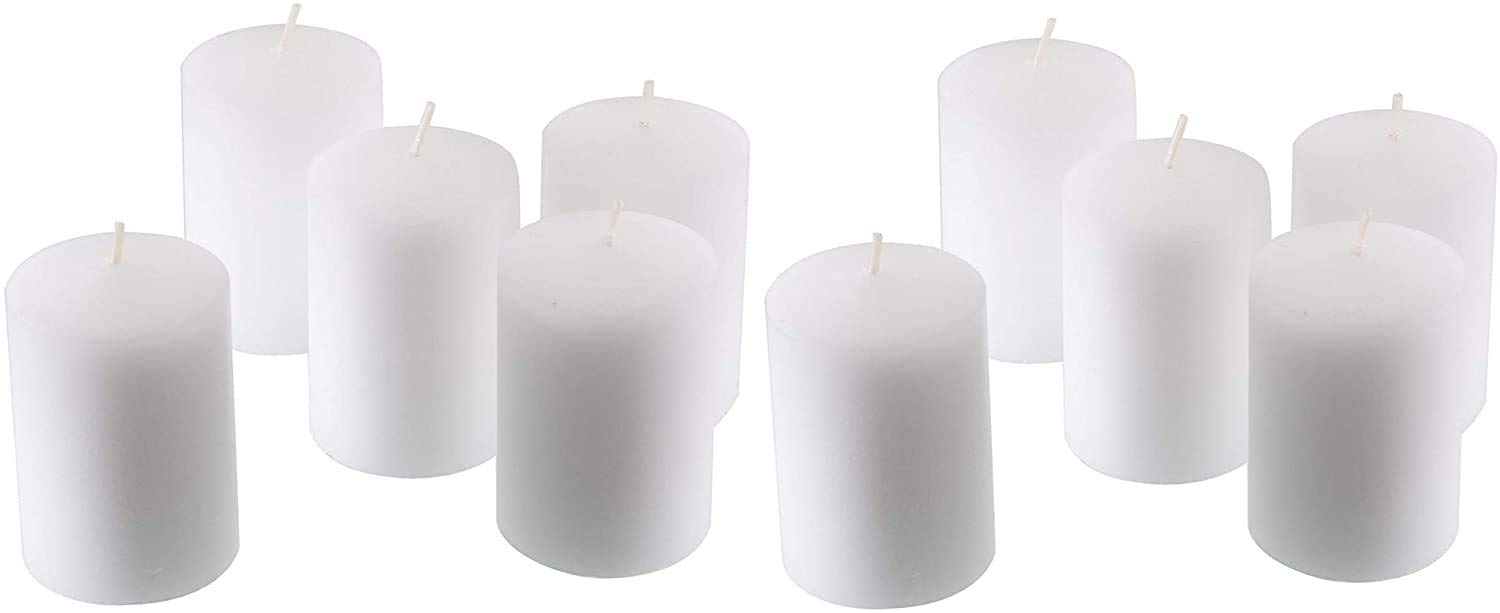 D'light Online15 Hour Unscented White Emergency and Events Bulk Votive Candles (Set of 72 - White, 15 Hour)