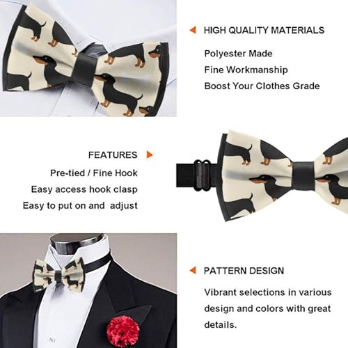Fashion Pre-Tied Tuxedo Bow Tie Quality Adjustable Bowtie for Men Party Wedding3