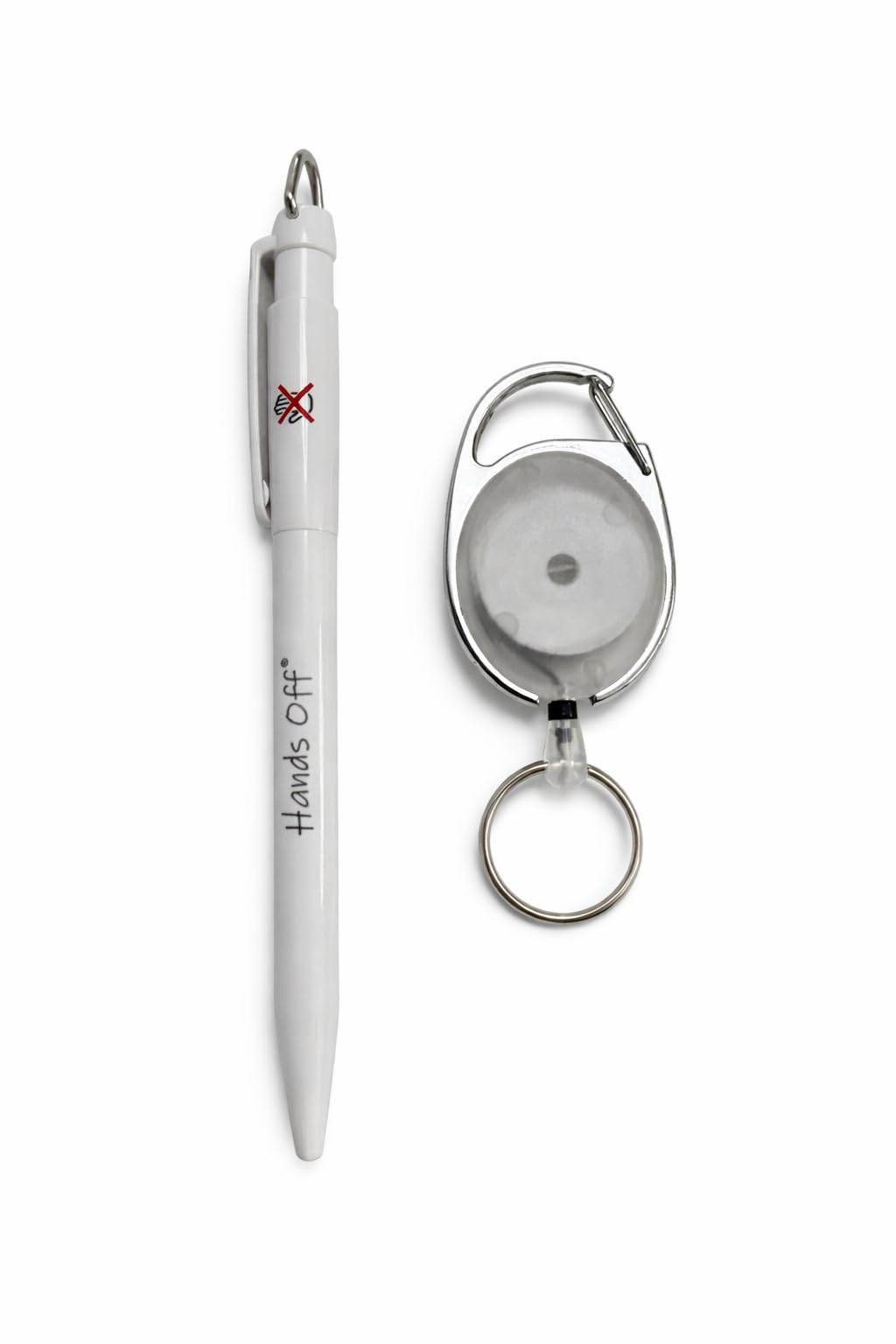 Hands Off Antibacterial Pen, Comes with Retractable Keyring for Nurse's, Teacher's, Back to School etc.