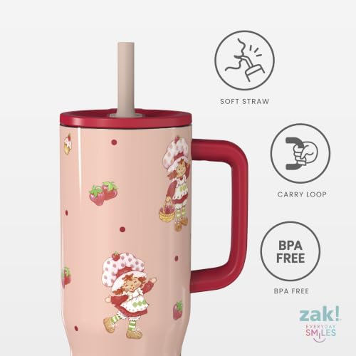 Image of Zak Designs Strawberry Shortcake 30 oz Spill-Proof Insulated Travel Tumbler