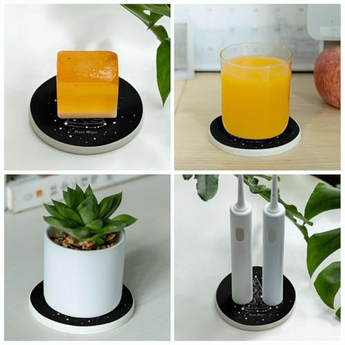 Dessous-de-verre ronds en diatomite absorbant table basse cuisine - 7